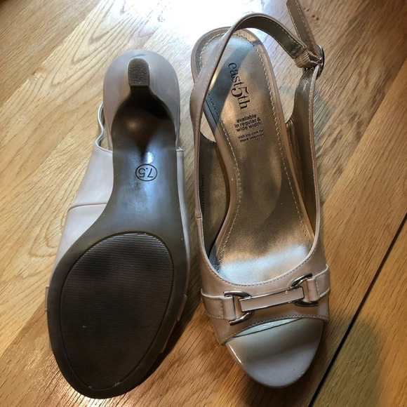 East 5th High Heels Slingbacks Nude Size 7.5 - Picture 3 of 5